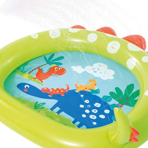 Piscina inflável pequena de dinossauro da Intex com aspersor.