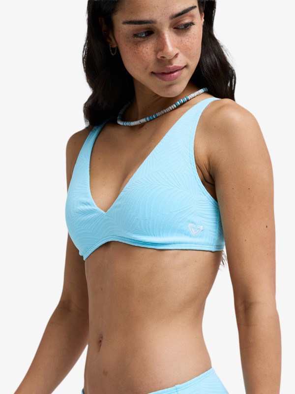 Roxy Palm Dreams Elongated Tri Haut de bikini triangle Bleu Femme