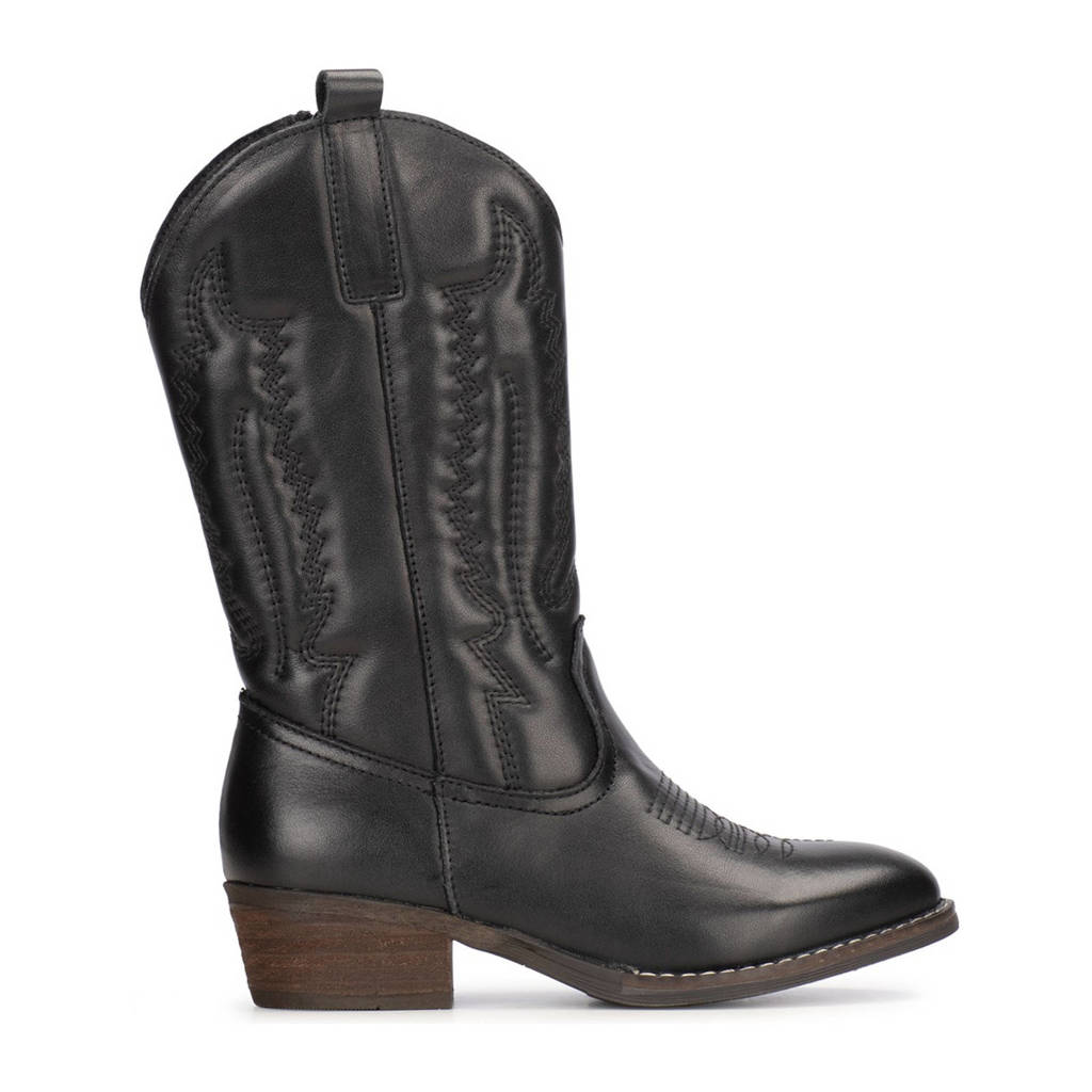 PS Poelman Bilaleren cowboylaarzen zwart