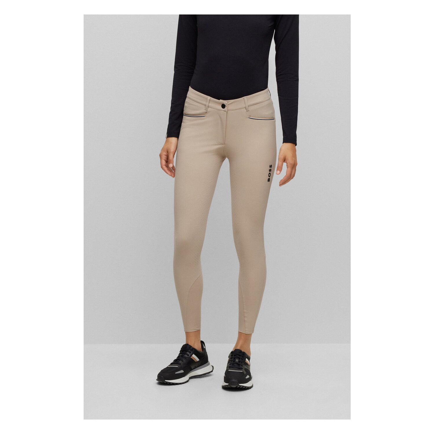 BOSS EQUESTRIAN Grip-Vollbesatz-Reithose Heather - beige