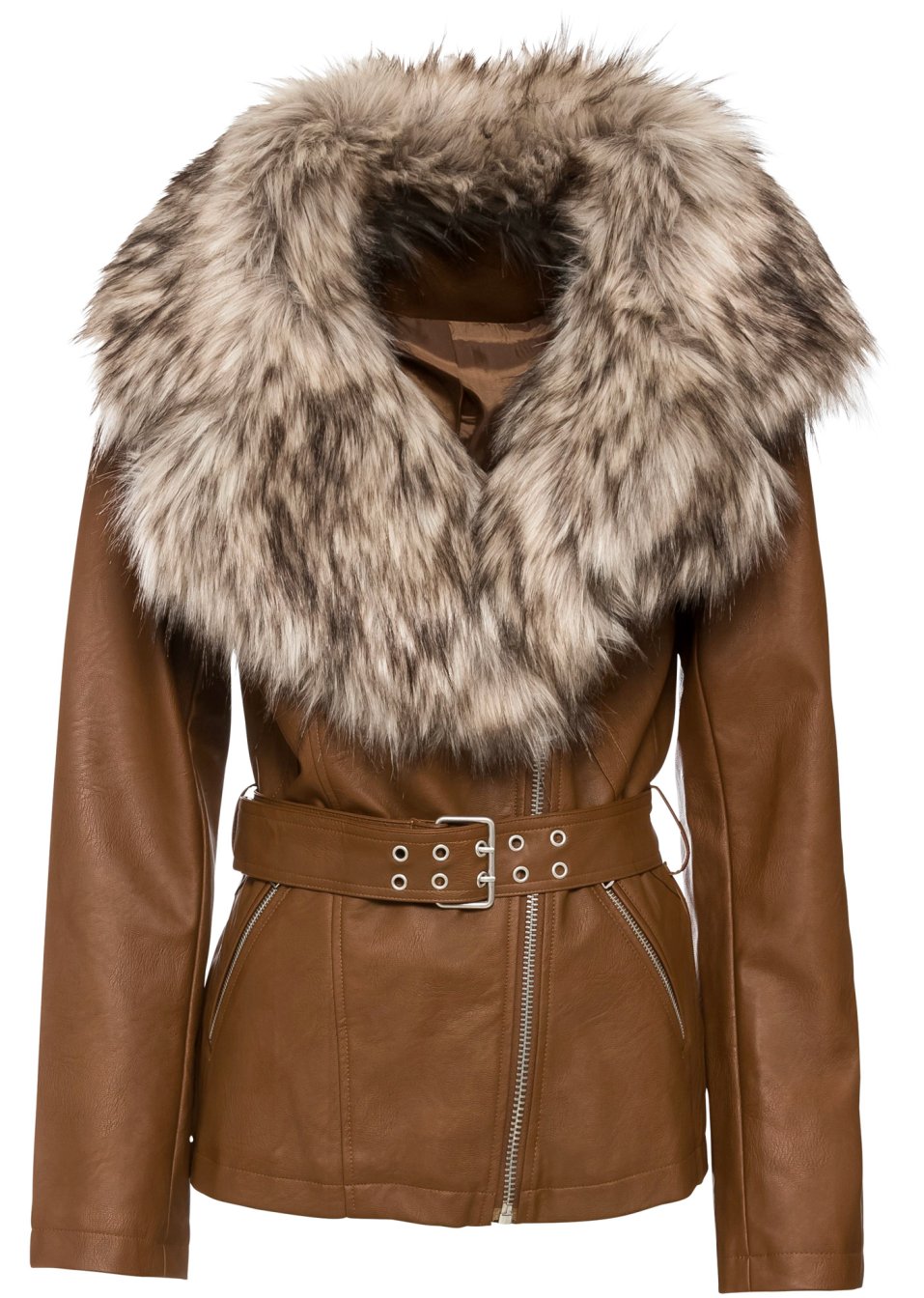 Veste avec col en synthétique