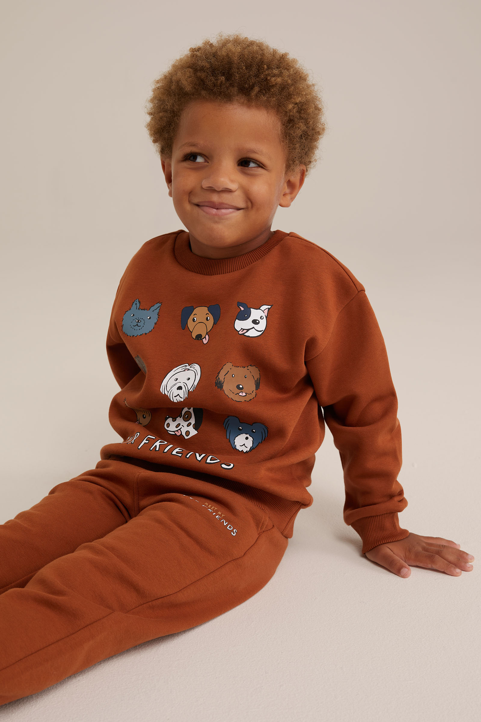 Jongens joggingbroek WE Fashion Roestbruin