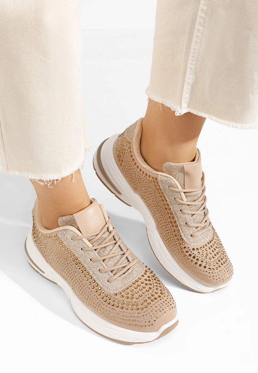 Baskets pour femme beige Kyana