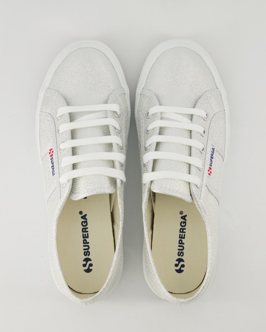 Superga 2750-Lame Schnürschuhe in Silber