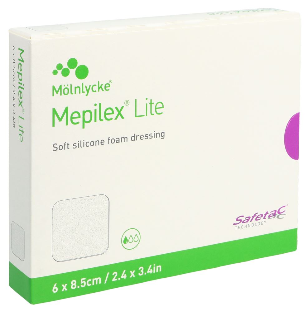 MEPILEX Lite Absorptionsverband 6x8.5cm Silikon 5 Stk