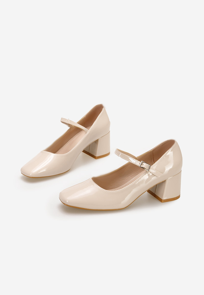 Chaussures à talon épais beige Erosa