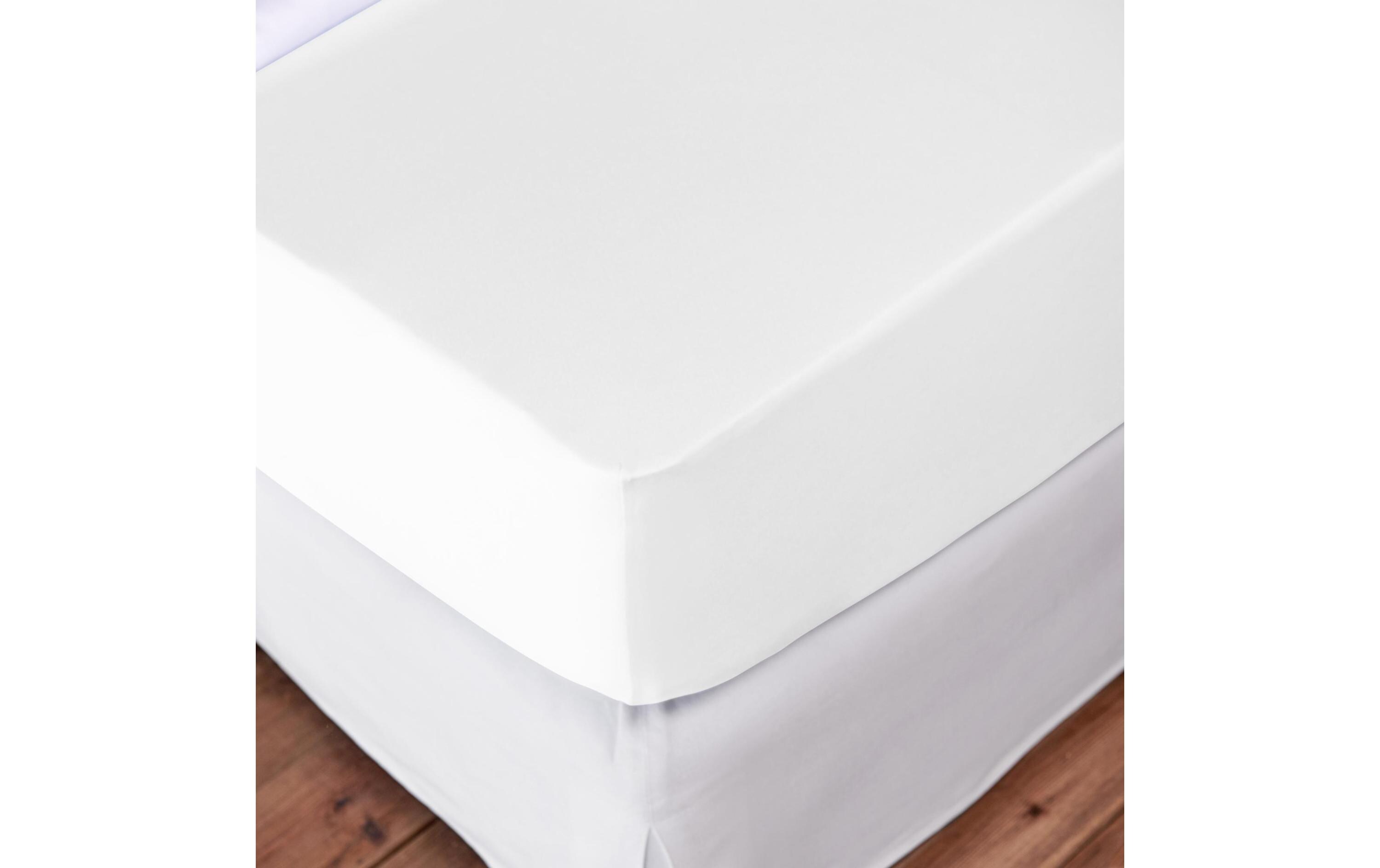 Fixleintuch Boxspring 200 x 200 cm, WeissLiving Home - qualitativ hochwertige Bettbezüge für Ihr Zuhause