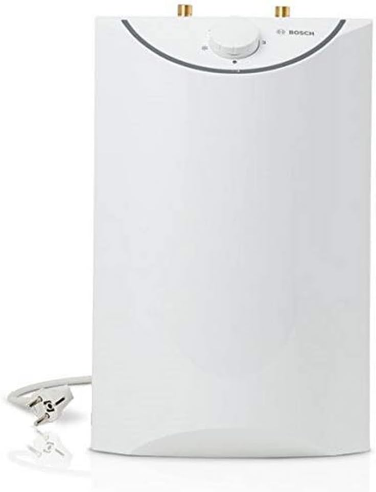 Bosch Elektrischer Kleinspeicher Tronic Store Advanced - Energieklasse A, 230V, 5 Liter Kapazität - Mit Druckstopp, Tropfstopp und Kindersicherung - Weiß/Grau
