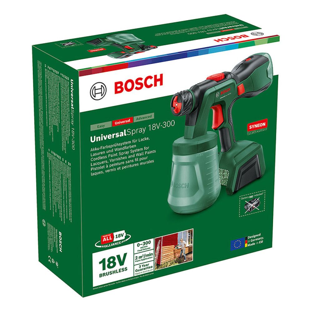 MALINGSPRØYTE BOSCH UNIVERSAL 18-300 18V UTEN BATTERI
