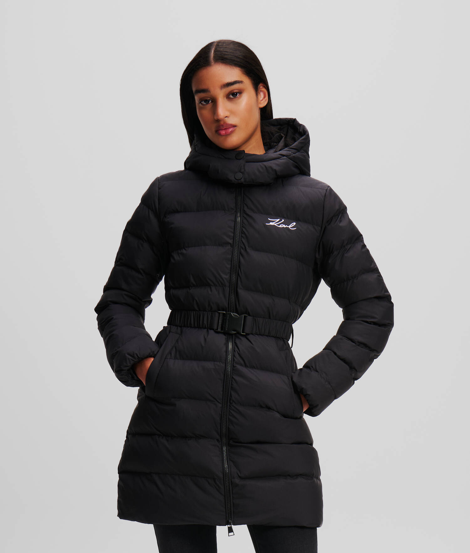 LONGUE VESTE MATELASSÉE KARL SIGNATURE