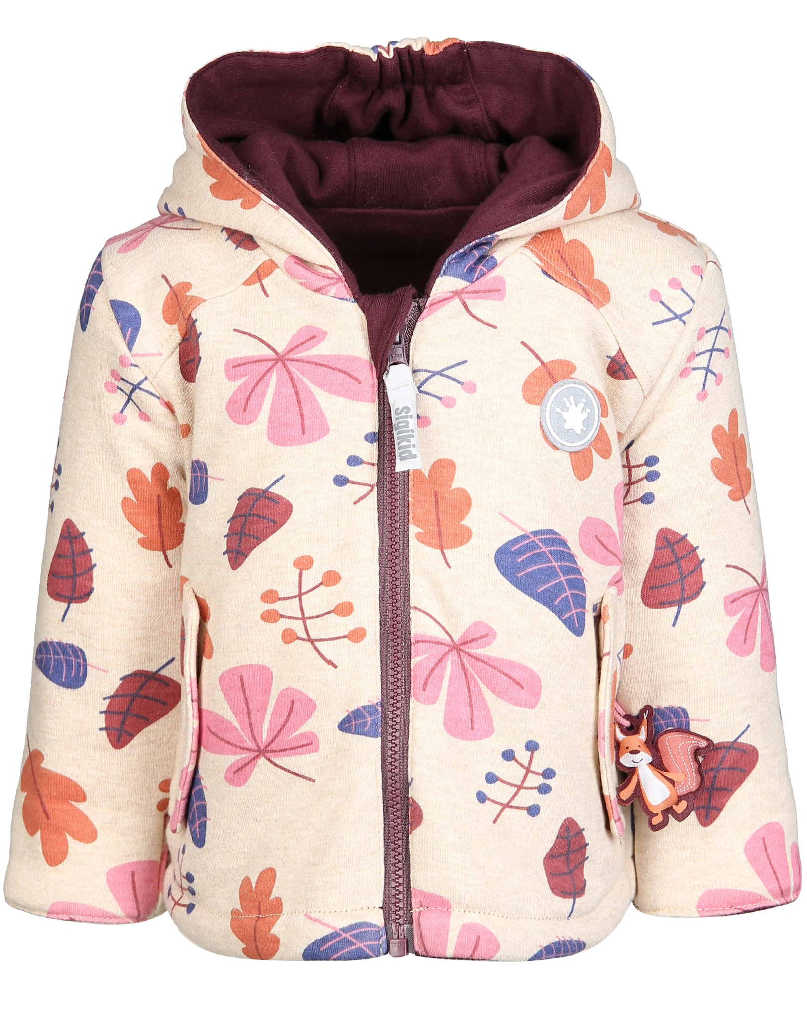 Wendejacke AUTUMN LEAVES wattiert in beige