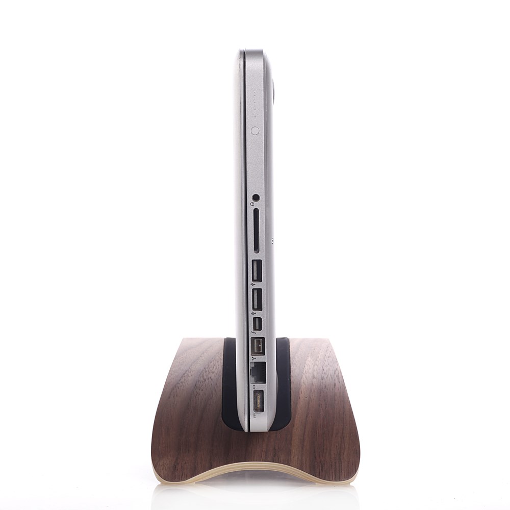 Echt Holz Tablet / Laptop Ständer Halter für iPad / MacBook Pro / Air / usw. - Dunkelbraun
