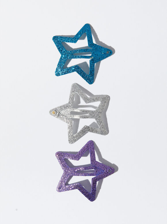 Conjunto de Presilhas Estrela - Multicor