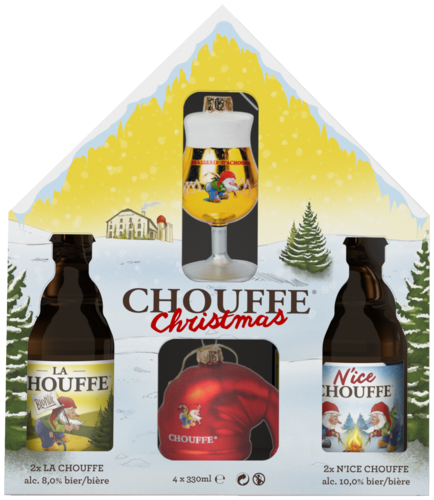 Chouffe Cadeaupakket met kerstballen