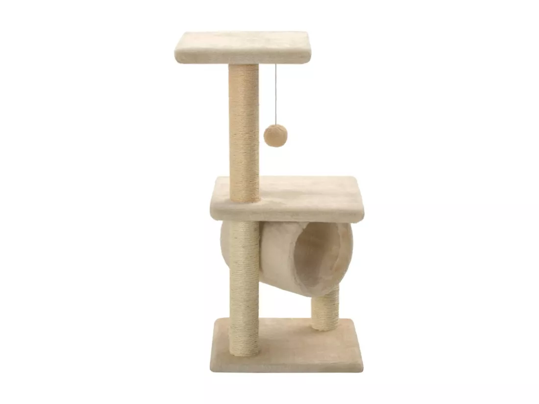 Arbre à chat avec griffoirs en sisal 65 cm Beige