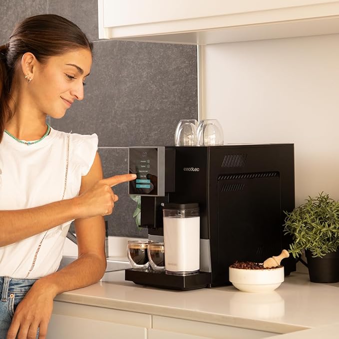 Machine à café super automatique Cecotec Cremmaet Compactccino noir argent