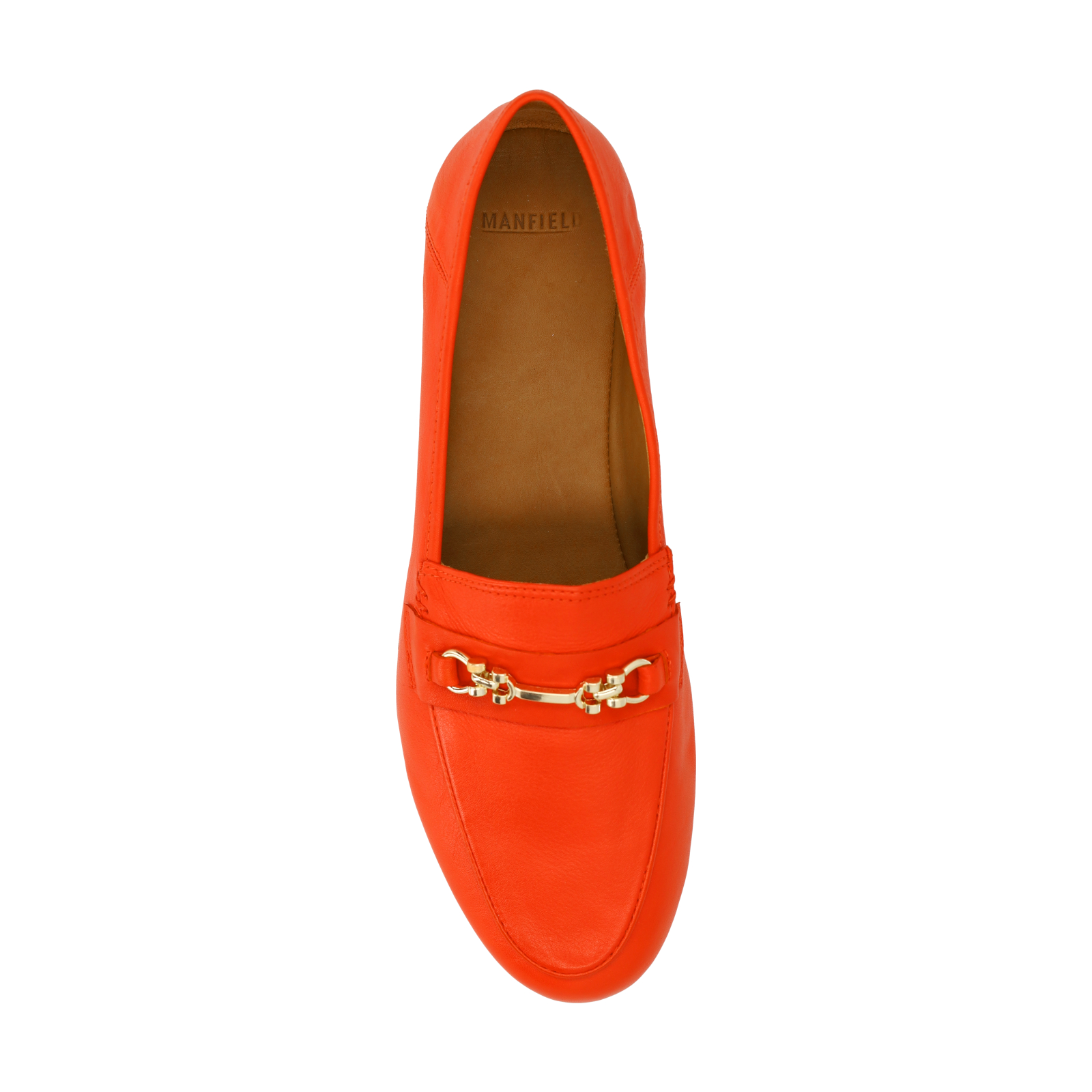 Rode leren loafers