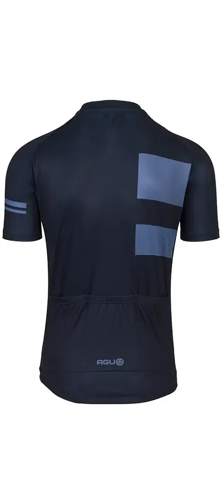 AGU Stripes Essential Fietsshirt Korte Mouwen Donkerblauw Heren