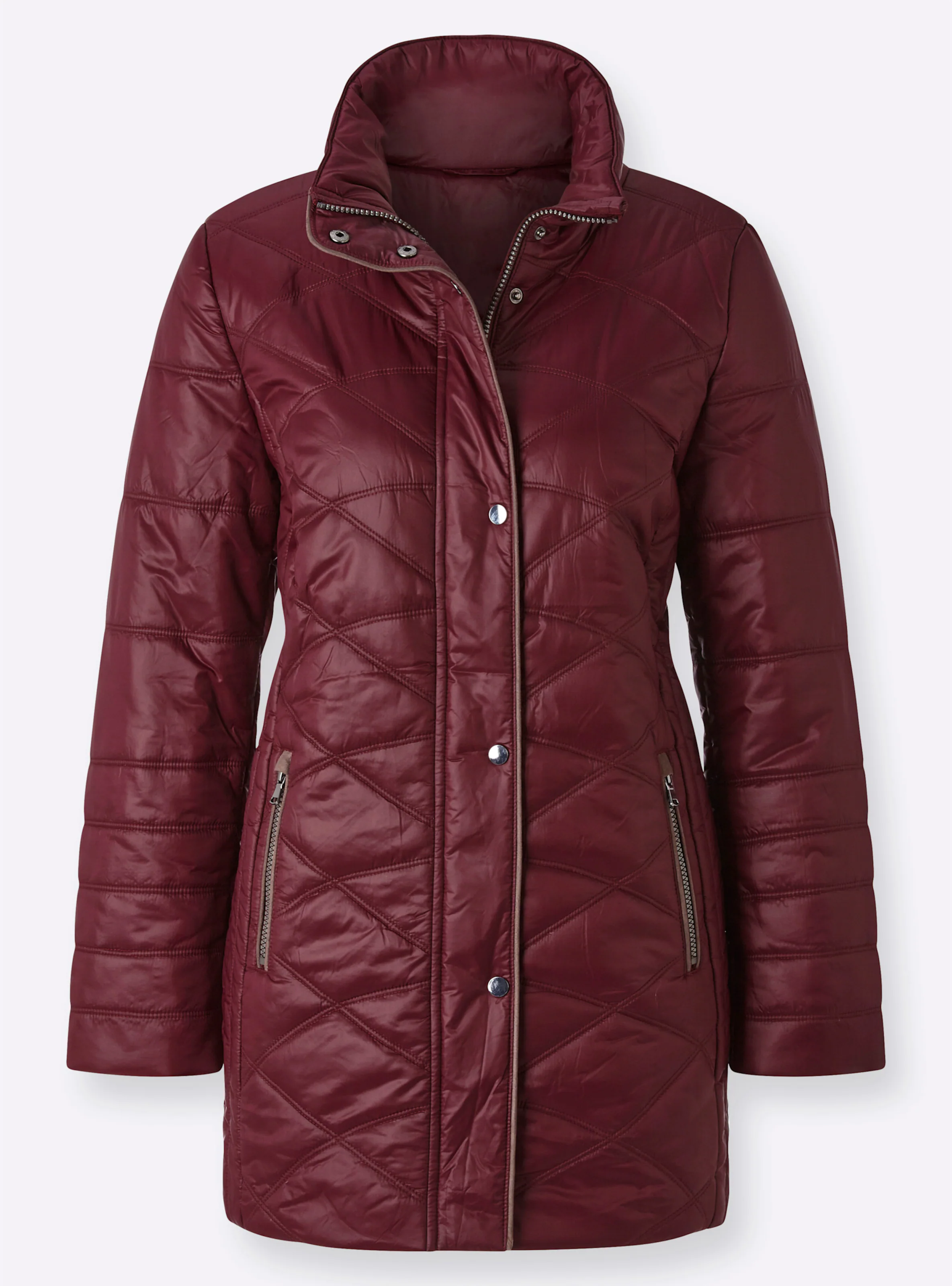 Steppjacke in burgund