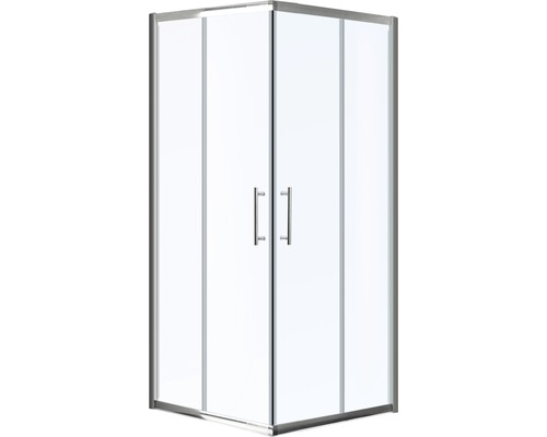form&style hoekinstap SAMOA 80-90 cm helder glasprofiel kleur chroom