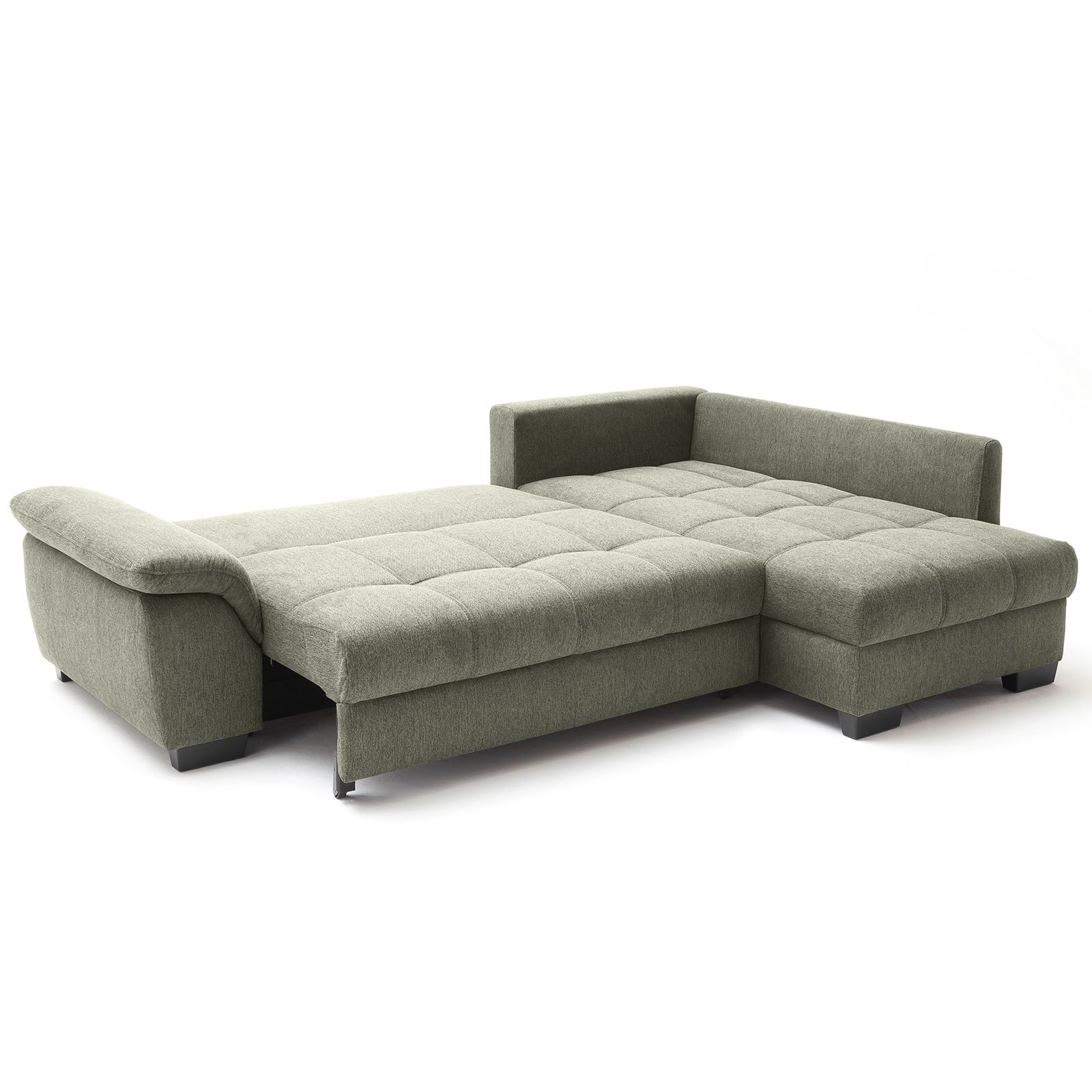 Ecksofa - green - Boxspringaufbau - Dauerschläfer