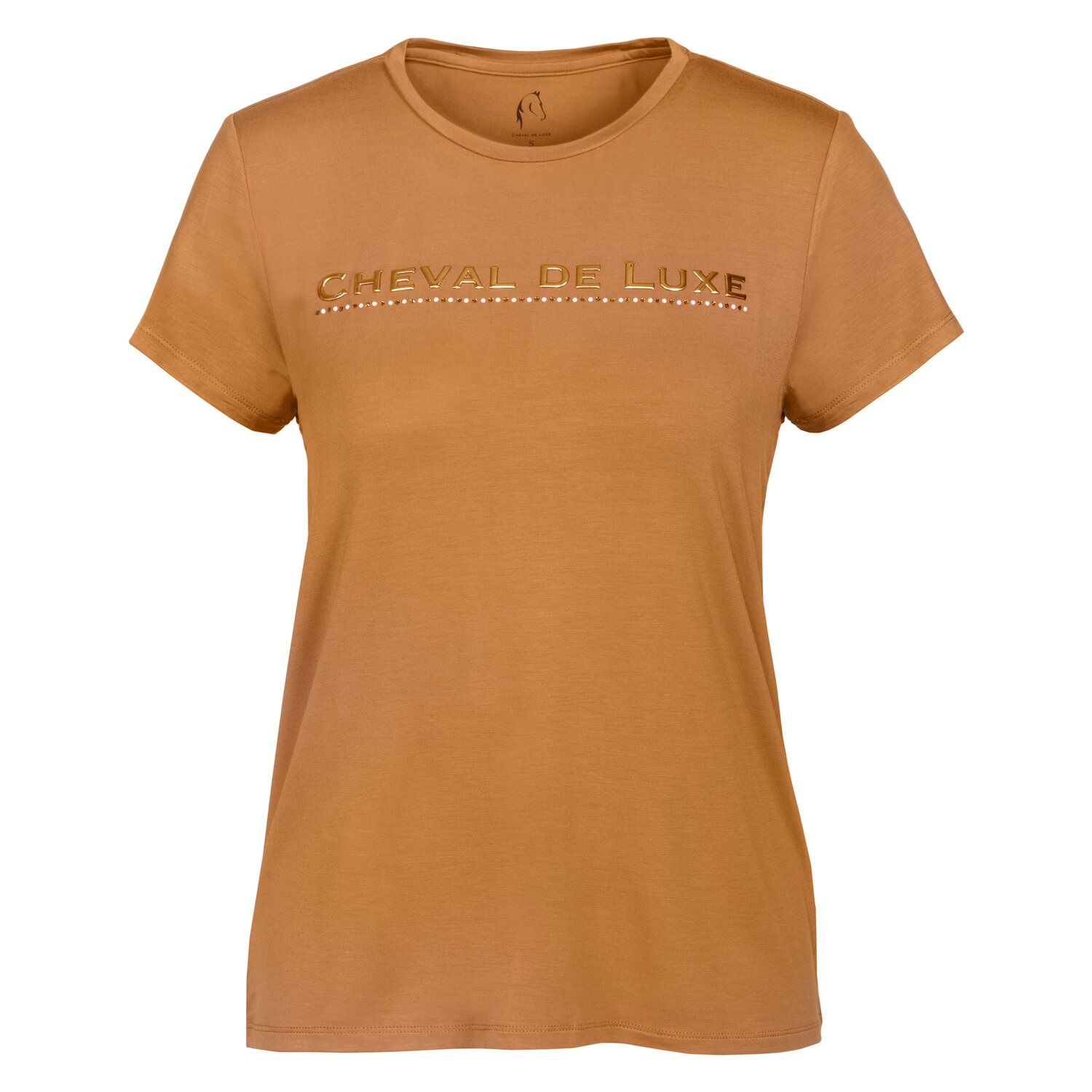 Cheval de Luxe T-Shirt mit Logoprint  - camel