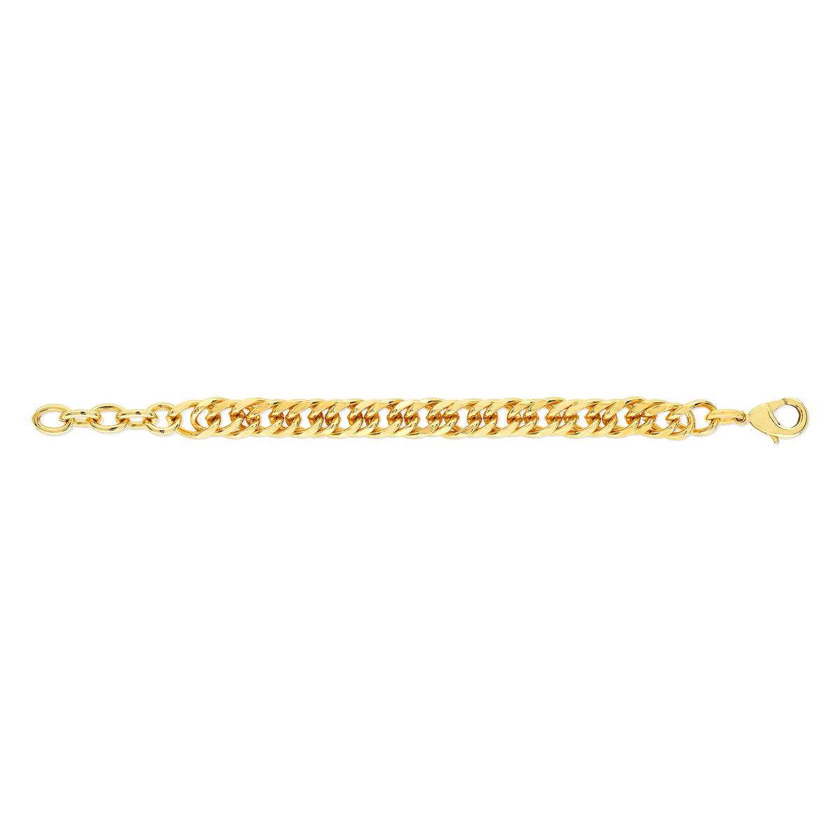 Bracelet plaqué or maille gourmette américaine 16 à 21 cm