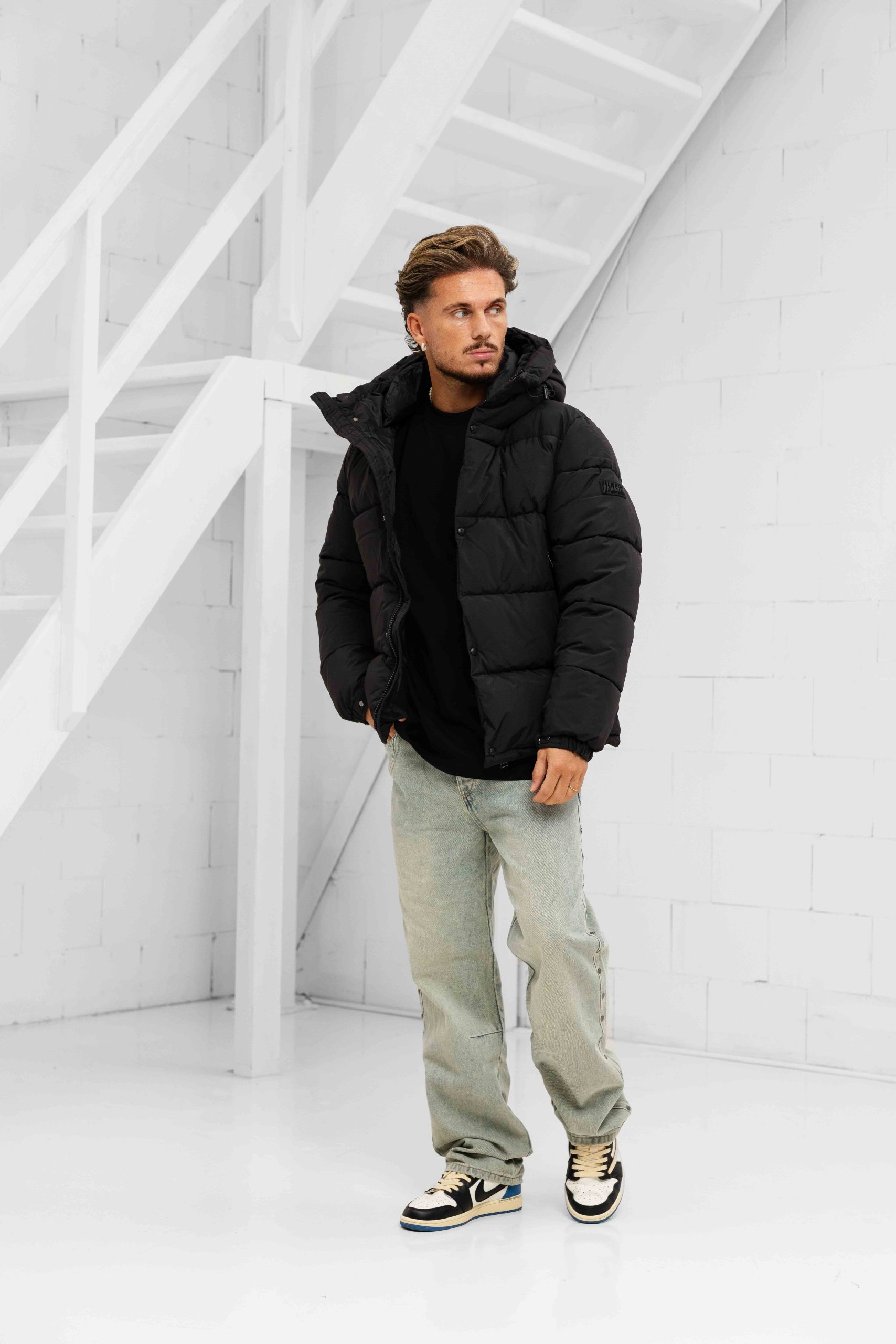 Malelions Arctic Puffer Winterjas Heren Zwart