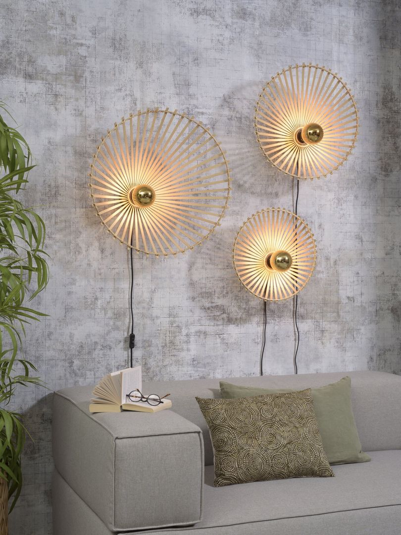 Good&Mojo Bromo Wandlamp Naturel, Zwart