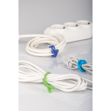 Kabelbinder Fix-o-tie zwart-groen 152mm - 2 stuks