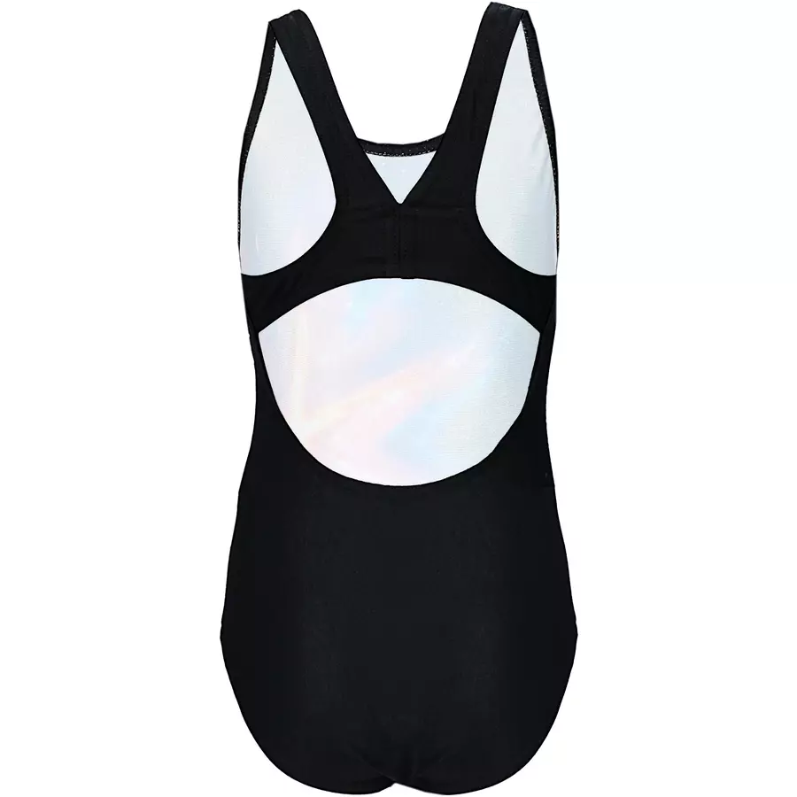 Aquarti Mädchen Badeanzug Chlorresistent Muscleback Wassersport schwarzgelb
