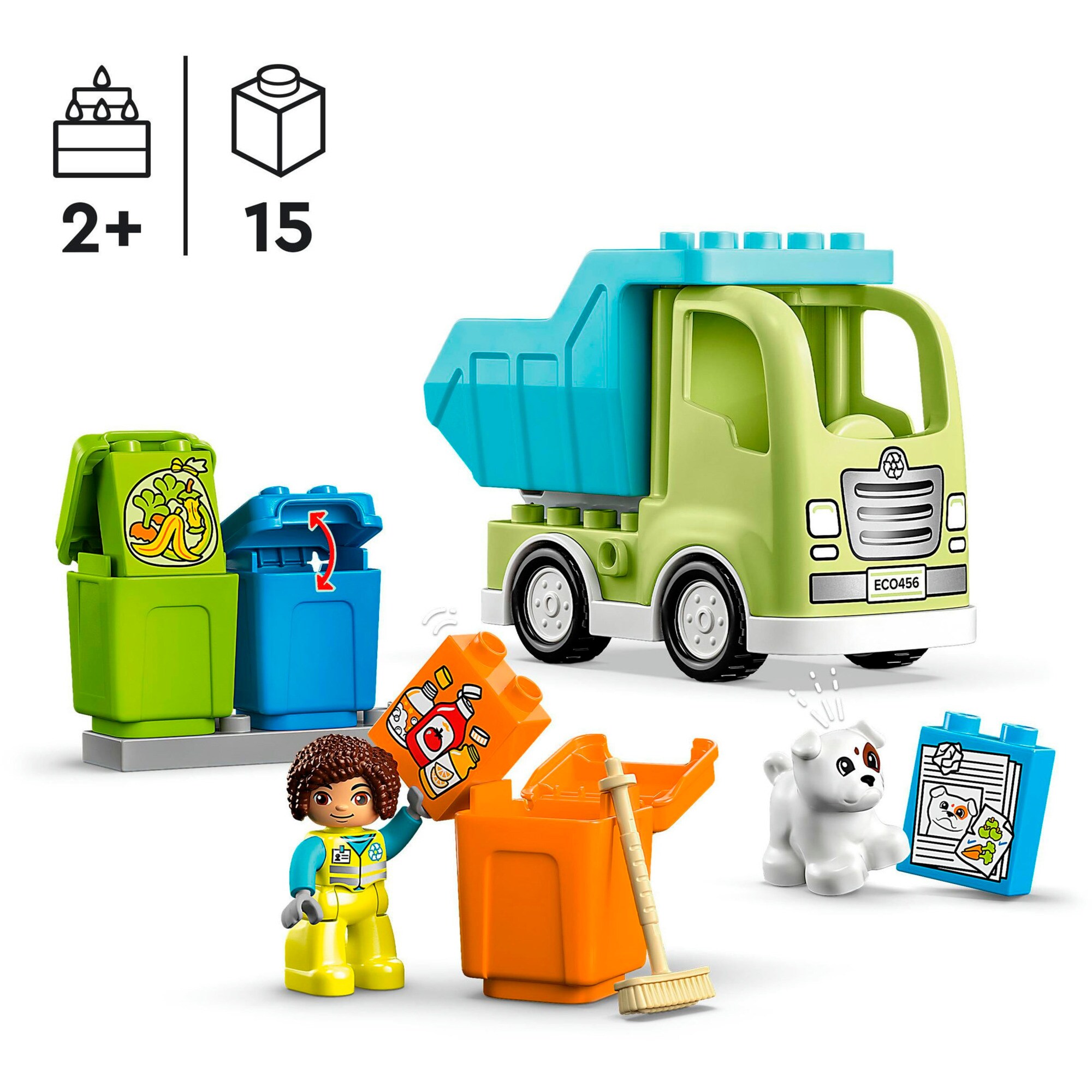 LEGO Konstruktionsspielzeug DUPLO Recycling-LKW