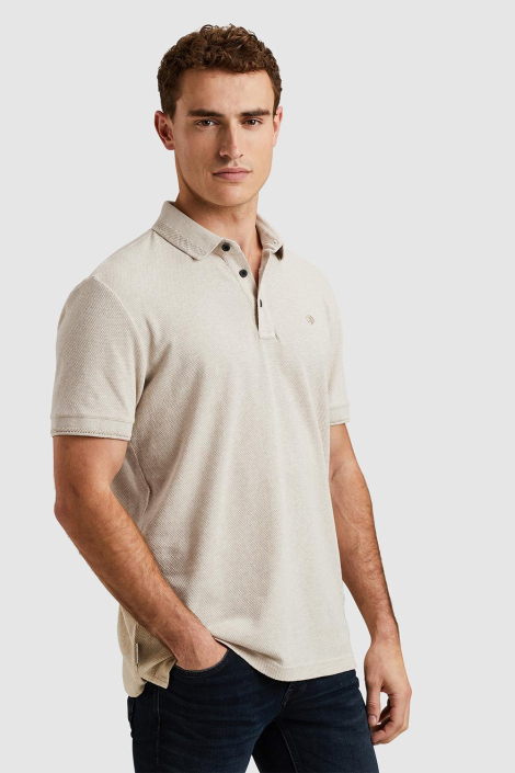 Cast Iron beige heren polo