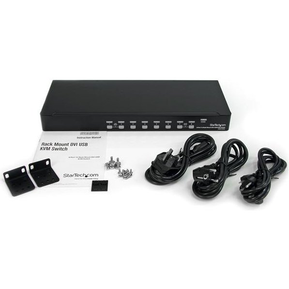 StarTech.com Commutateur KVM USB DVI 8 ports à montage en rack 1U