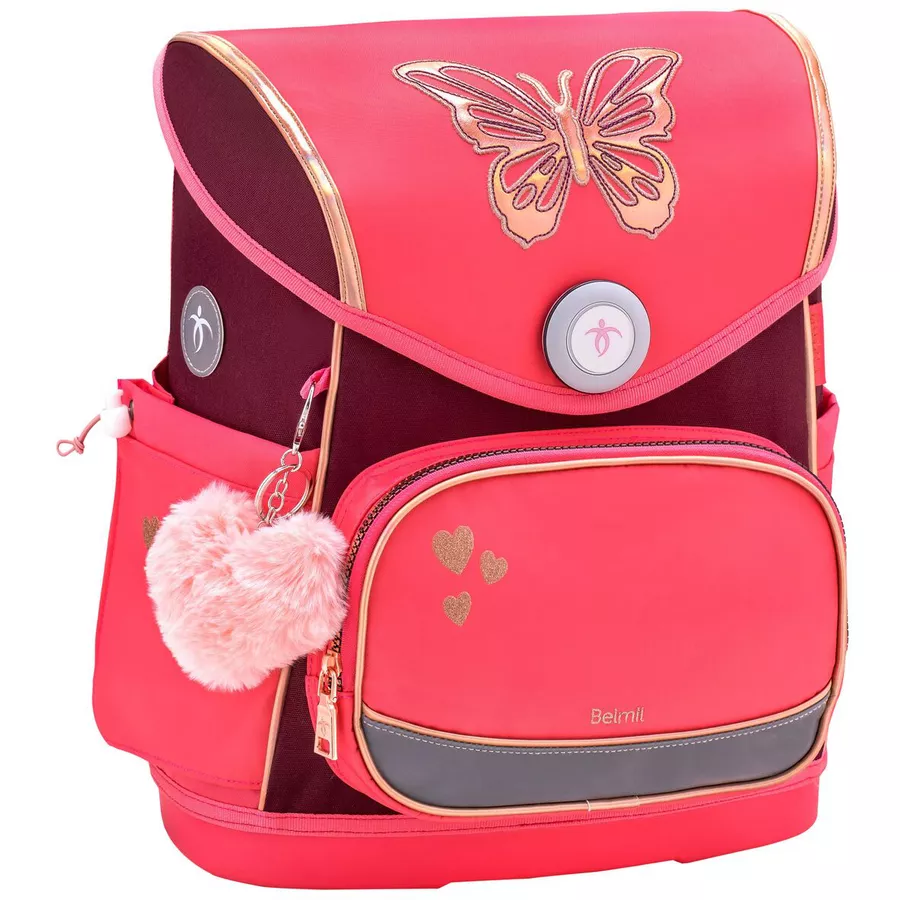 Belmil Schulranzen Premium Compact Plus Schulranzen Coral