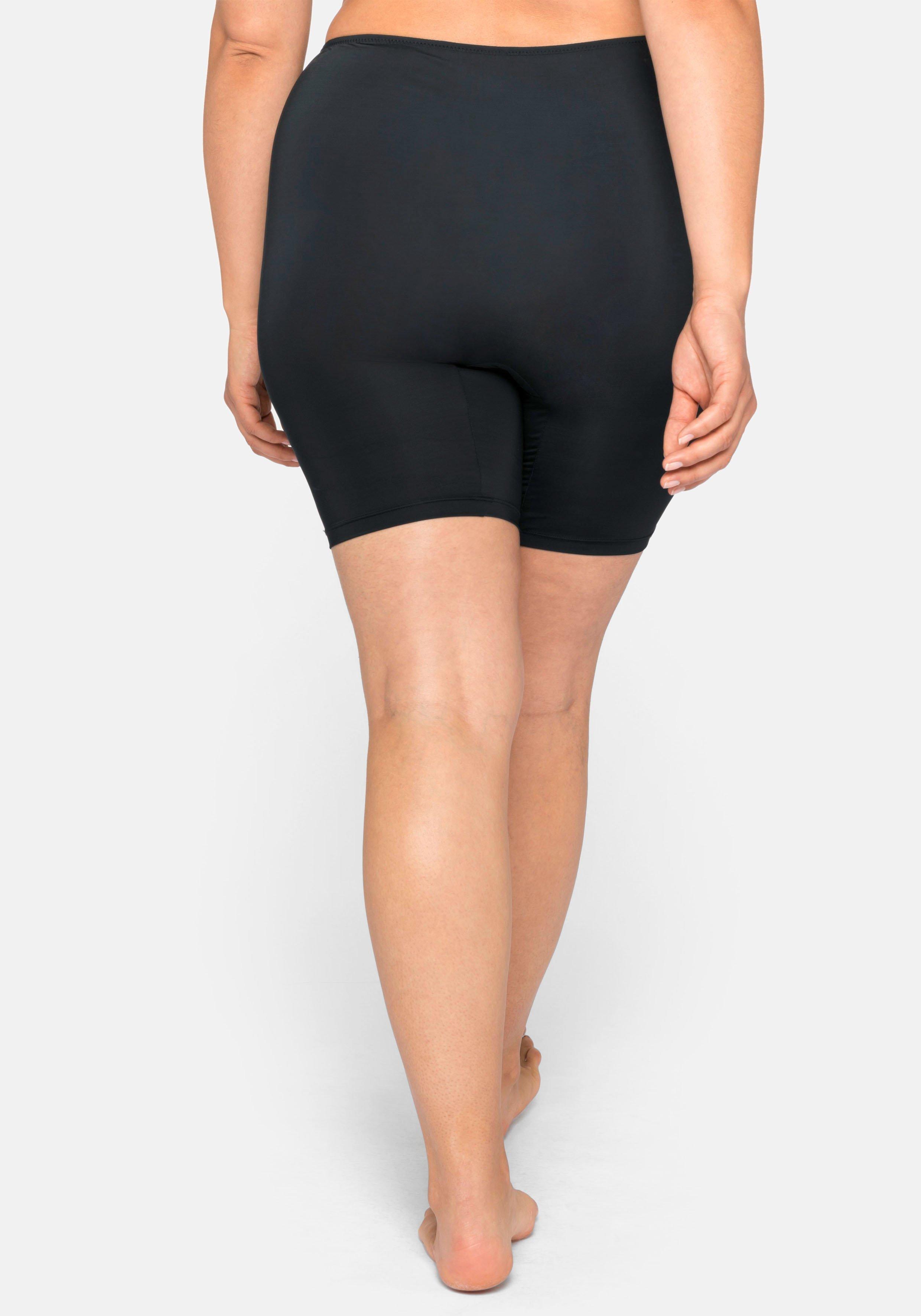 Panty im High-Waist-Schnitt mit langem Bein, Microfaser