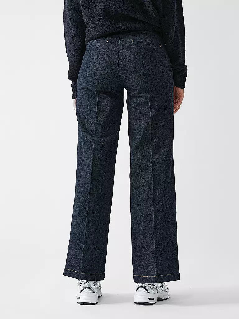 COMMA Jeans Wide Leg dunkelblau