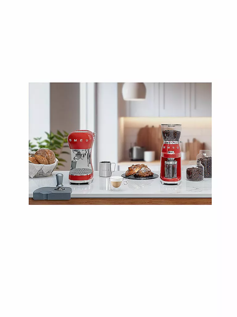 SMEG Espresso-Kaffeemaschine 50s Retro Style Rot ECF02BLEU rot