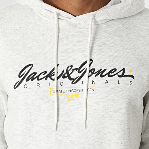 Sweat Capuche Symbol Blanc Chiné