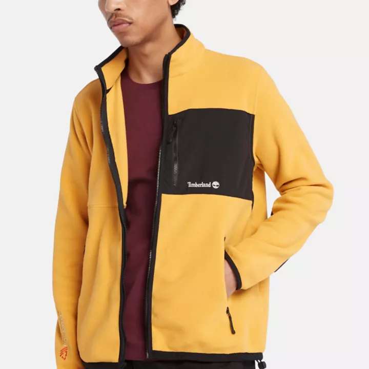 Casaco polar Outdoor Archive Polartec Série 200 para homem, na cor amarela.
