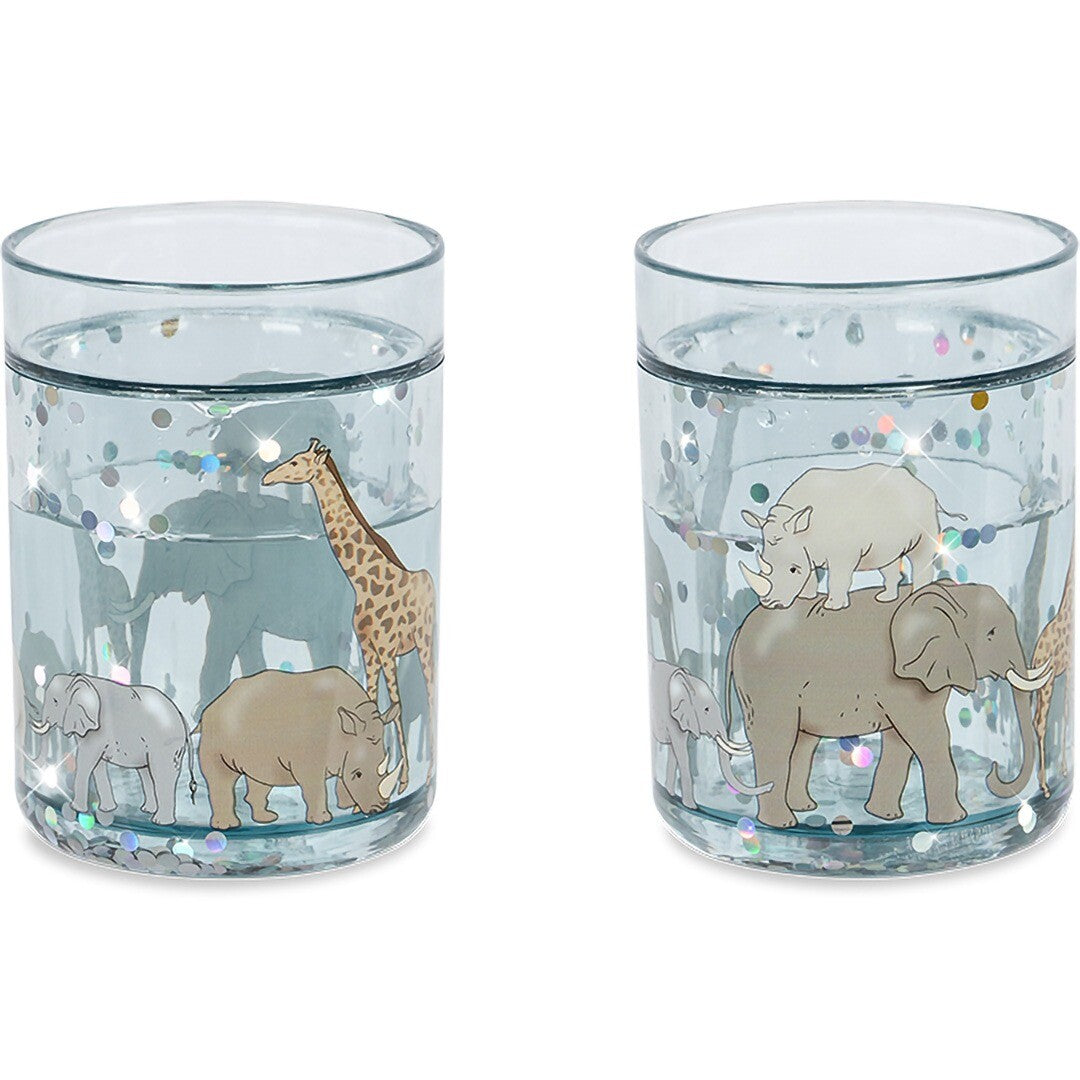 Konges sløjd kinderbekers met glitter safari