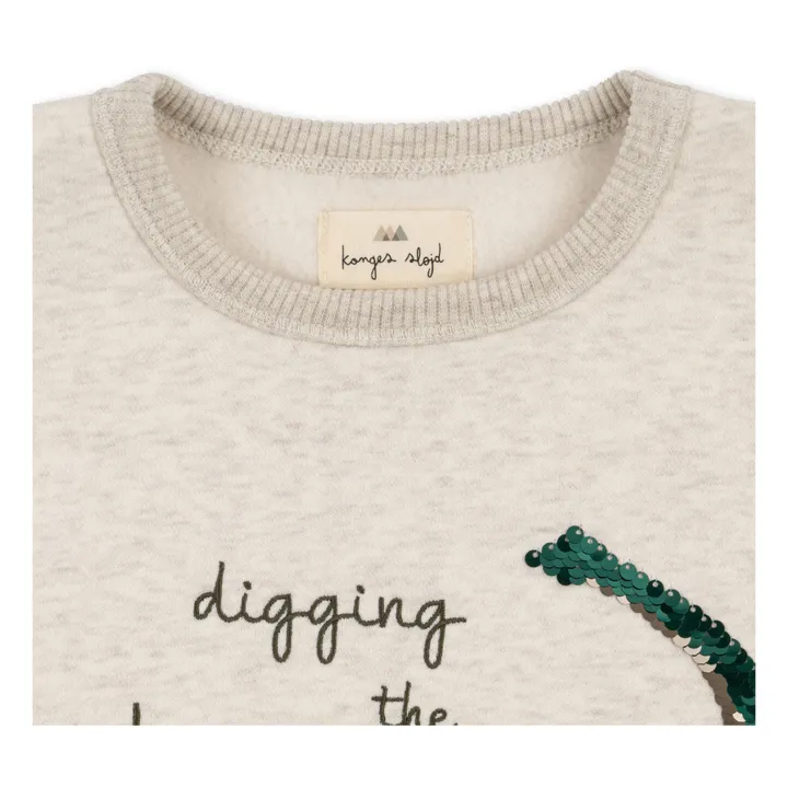 Konges Sløjd Sweat Coton Bio Dino Lou Sequin | Ecru