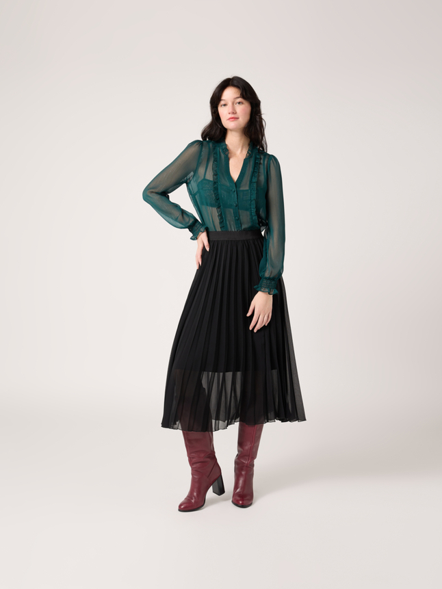 Chemise détails métalisés