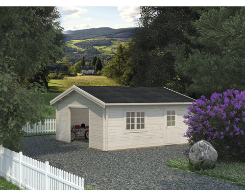 Enkele garage Palmako Roger 27,7 m² zonder deur 622 x 596 cm natuurlijk