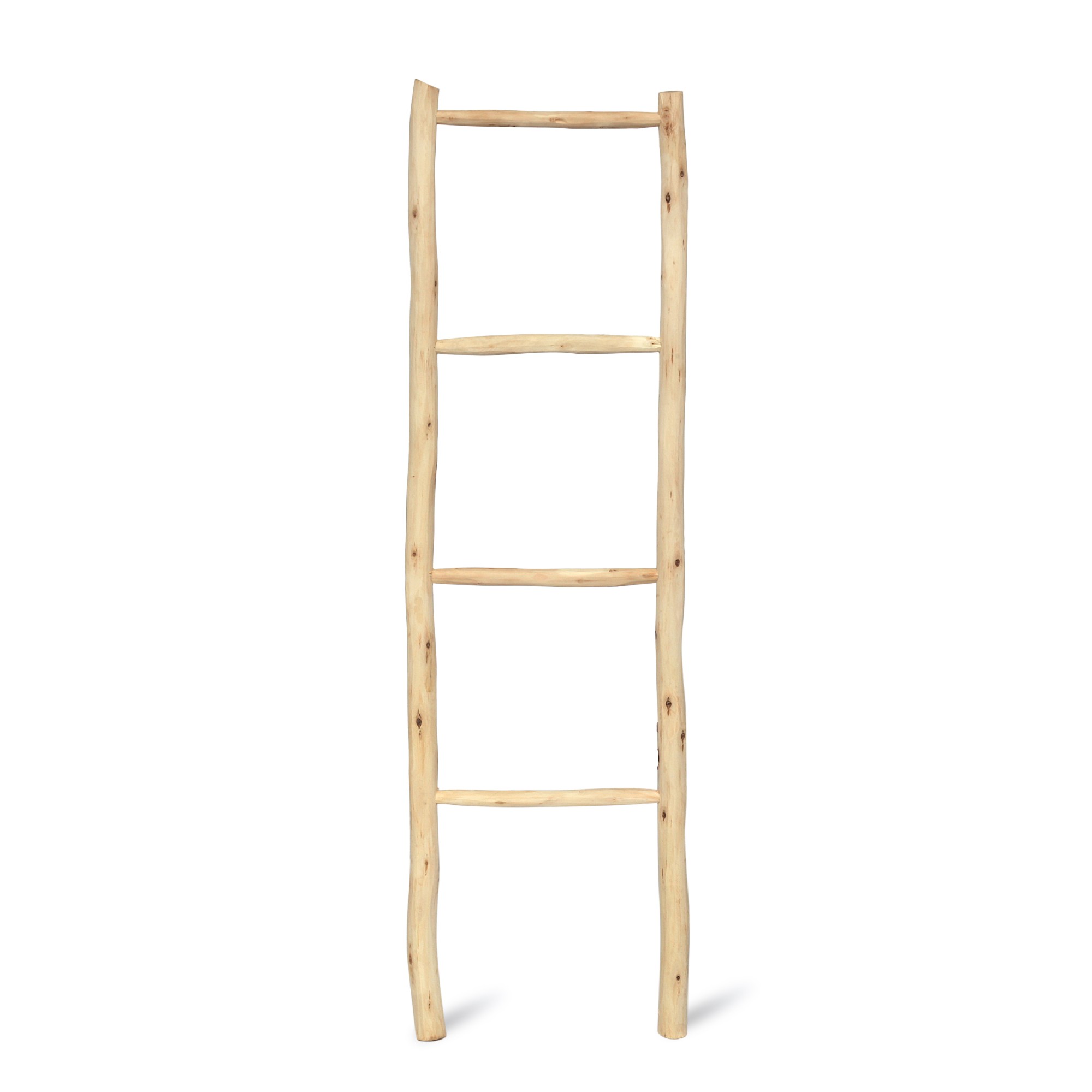 Handtuch-Leiter mit 4 Sprossen, natur, H 150 cm, B 40 cm von fischer's lagerhaus