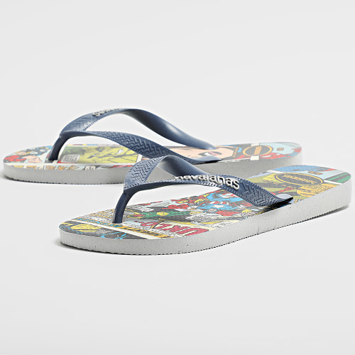 Tongs Top Marvel Bleu Marine Blanc
