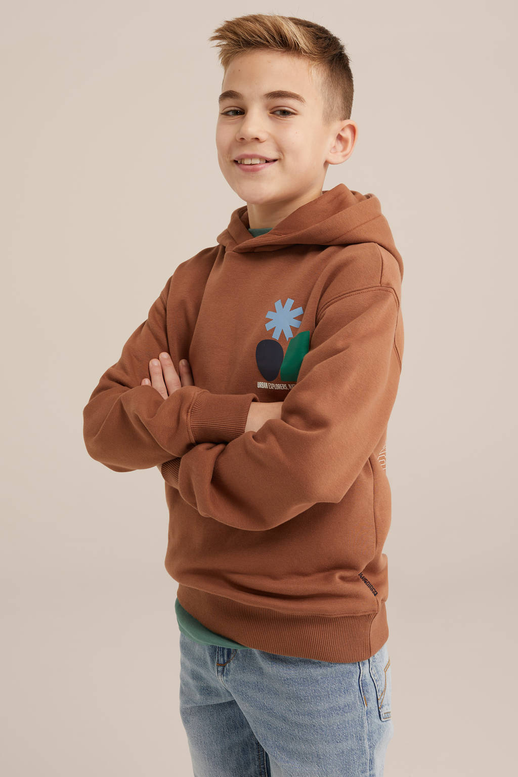 WE Fashion sweater bruin