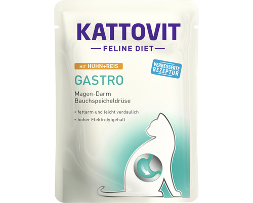 KATTOVIT Gastro nat kattenvoer, kip & rijst, 85 g