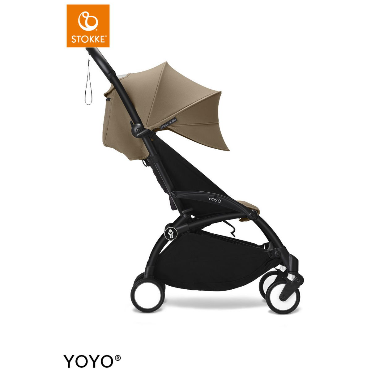 STOKKESTOKKE   YOYO³ 6+ black mit Liegewanne toffee
