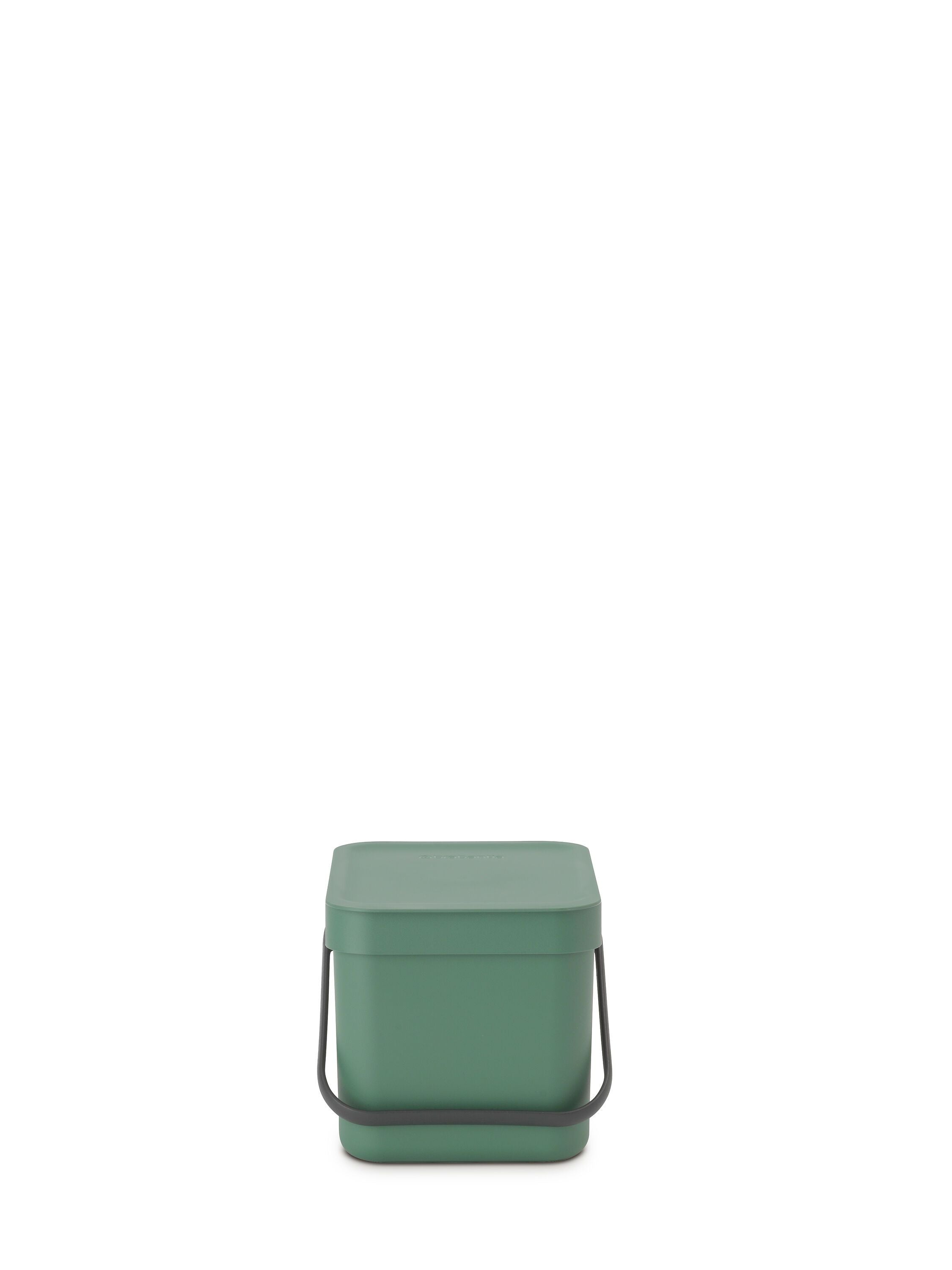 brabantia SORT & GO Abfalleimer - Dunkelgruen / B: 20.0 cm x T: 24.9 cm x H: 18.1 cm